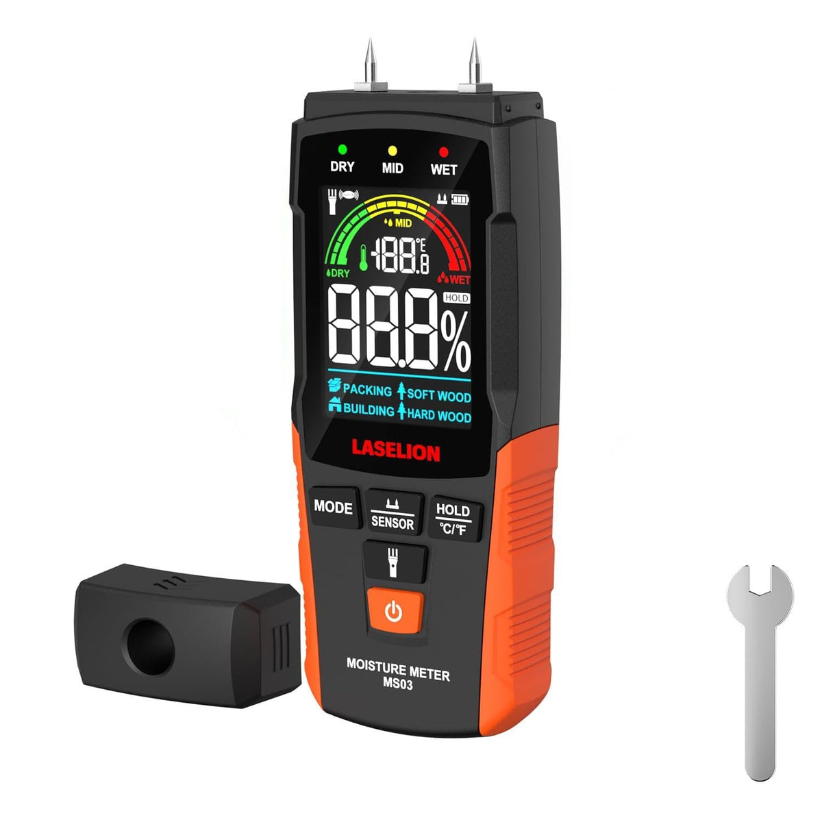 2-in-1 Pin & Pinless Moisture Meter MS03