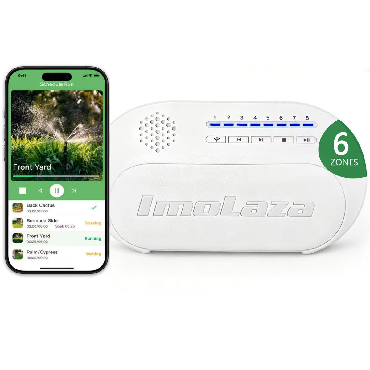 6-Zone Indoor Smart Sprinkler Controller