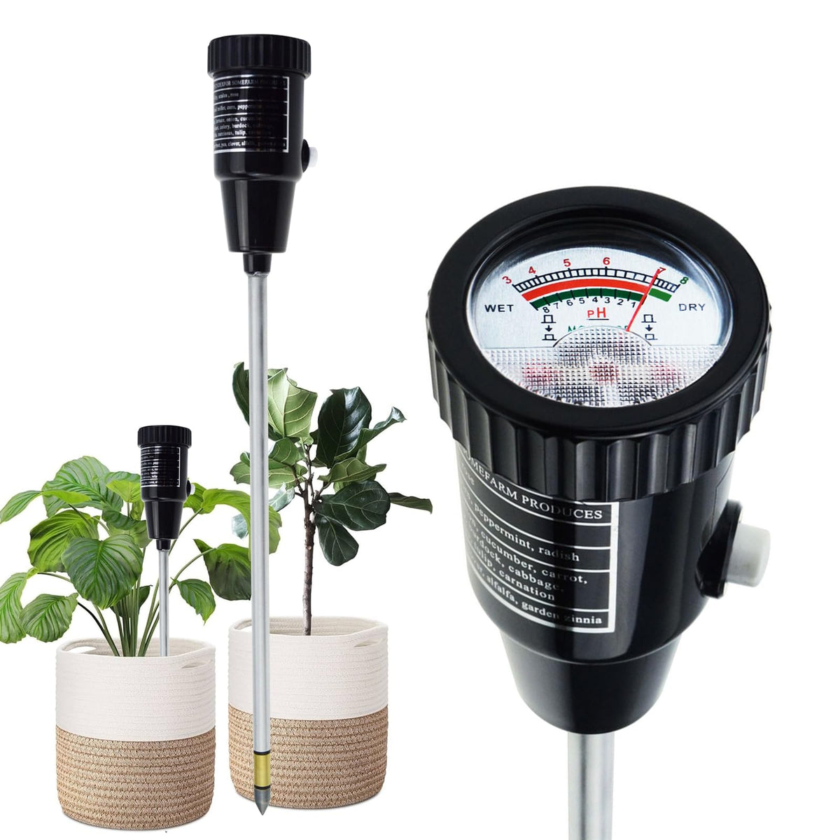 PH Meter, Indoor & Outdoor Use 295mm Long