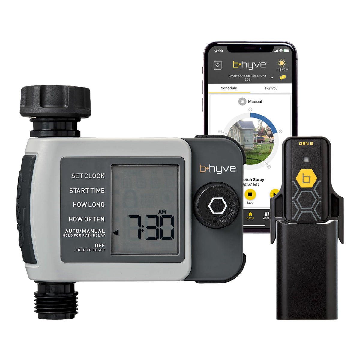 B-hyve XD 1-Port Smart Hose Watering Timer with Wi-Fi Hub