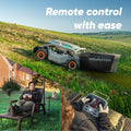 Mowrator S1 4WD 85% Slope Remote Control Lawn Mower with Leaf Shredding Vacuum (Wide Wheels Edition)
