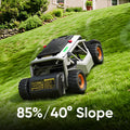 Mowrator S1 4WD 85% Slope Remote Control Lawn Mower with Leaf Shredding Vacuum (Wide Wheels Edition)
