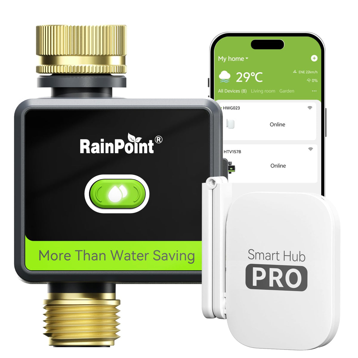 WiFi Water Hose Timer with Brass Inlet&Outlet