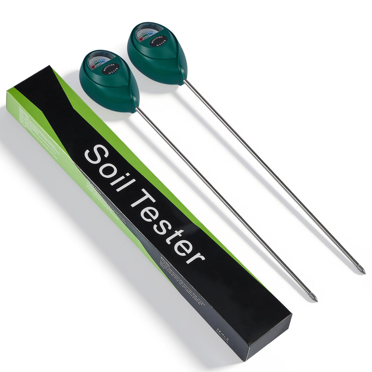 2-Pack 40 cm Garden Soil Moisture Meters with Long Probes