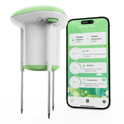 Smart 3-in-1 Soil Moisture/Temp/Fertility Meter