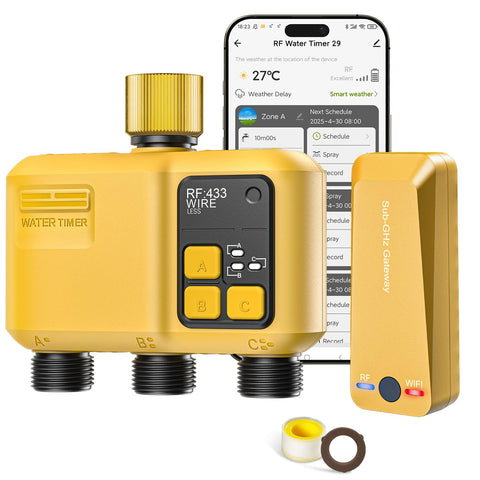 Water Timer 3 Outlet Garden