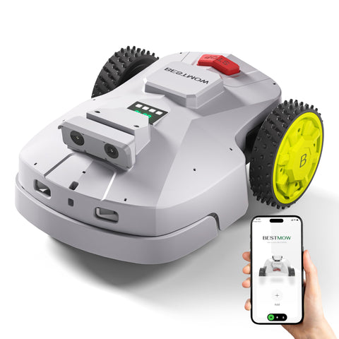 Lawn Mower, 1.5 Acre Ultra Quiet Self Charging Robot Mower