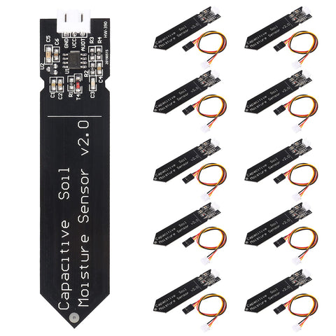 10 Pack Capacitive Soil Moisture Sensor Corrosion Resistant