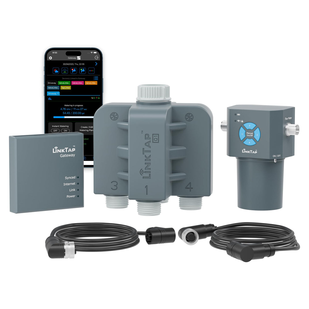 Q1 4-Zone Wireless Water Timer & Gateway
