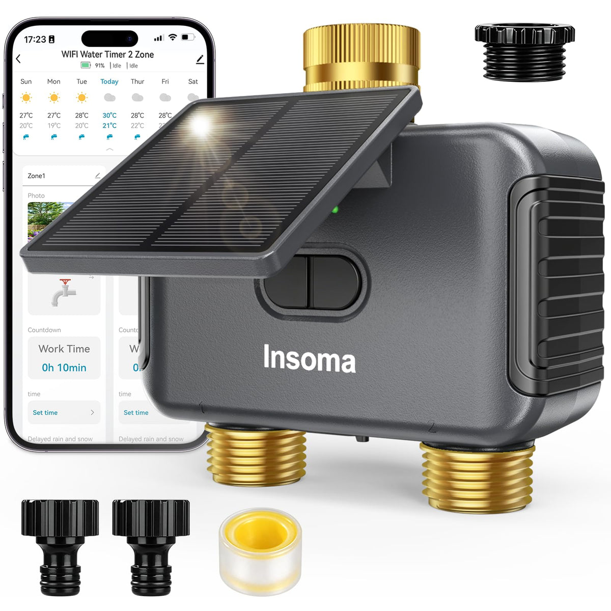 Solar WiFi Water Timer 2 Zone