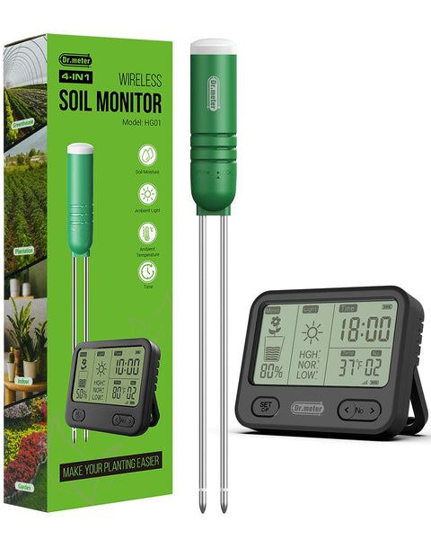 4-in-1 Soil Moisture Meter 300ft Wireless Soil Tester Sensor