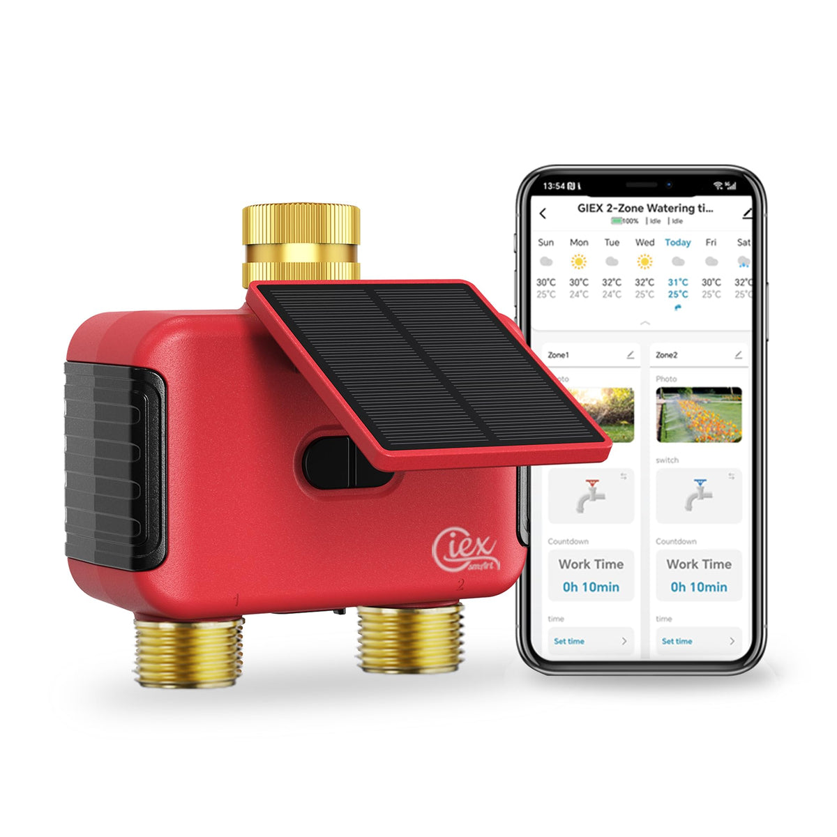 2 Zone WiFi Smart Sprinkler Timer for Garden Hose