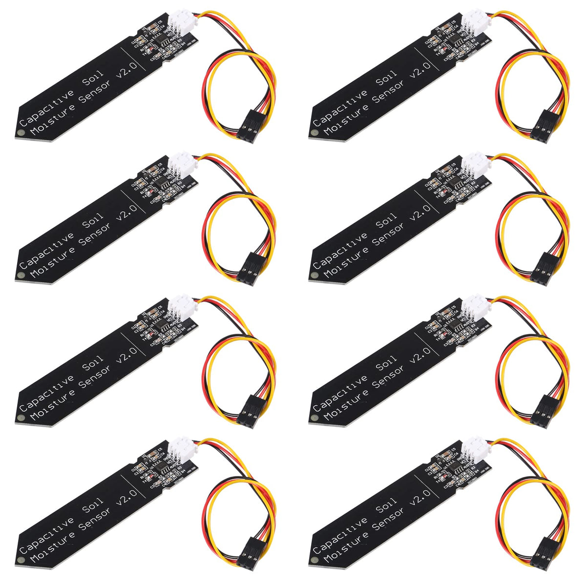 8Pcs Capacitive Soil Moisture Sensor Module Corrosion