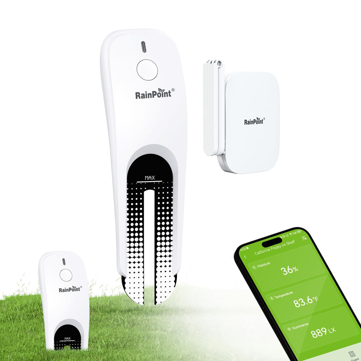 3-in-1 APP Remote Monitoring WiFi Soil Meter Indoor/Outdoor