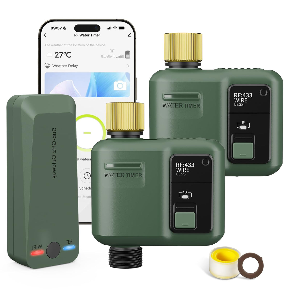 Water Timer for Garden Hose, APP/Voice Control