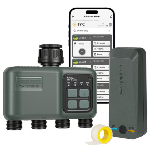 Water Timer for Garden Hose, Sprinkler Timer 4 Zone