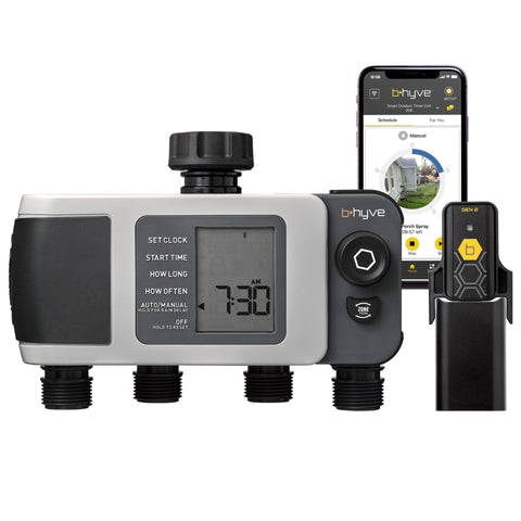 B-hyve XD 4-Port Smart Hose Watering Timer with Wi-Fi Hub