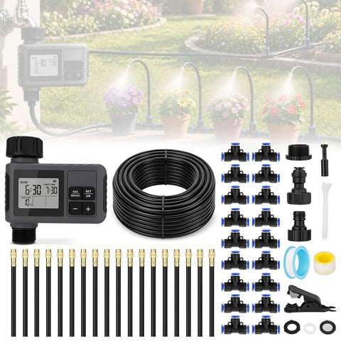 66FT Drip Irrigation System with Water Timer