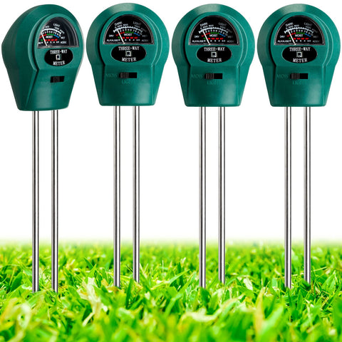 4 Pack Plant Moisture Meter, 3 in 1 Plant Water Meter