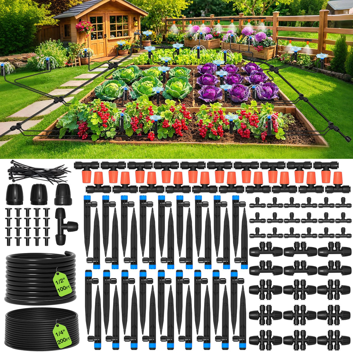 300FT Drip Irrigation System Kit