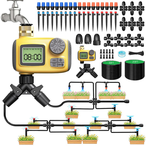 246FT Drip Irrigation System with LCD Timer