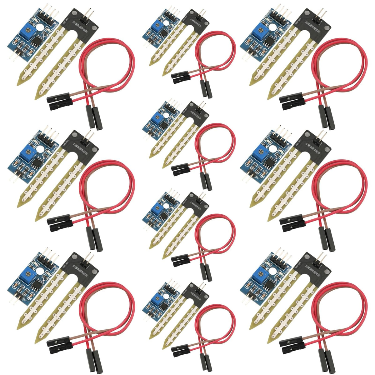 10Pcs Soil Moisture Sensor Kit LM393 3.3-5V