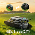 Mowrator S1 2WD 45% Slope Remote Control Lawn Mower with Leaf Shredding Vacuum